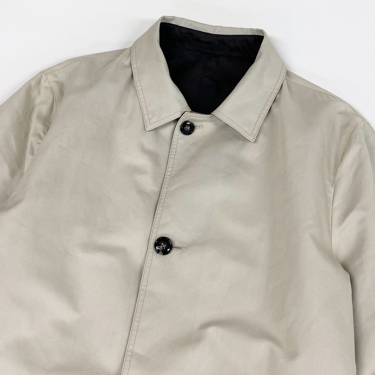 9j6 Kiton キトン キートン イタリア製 大きいサイズ リバーシブル ロングコート 56 XXXLサイズ ブラウン ベージュ メンズo07t