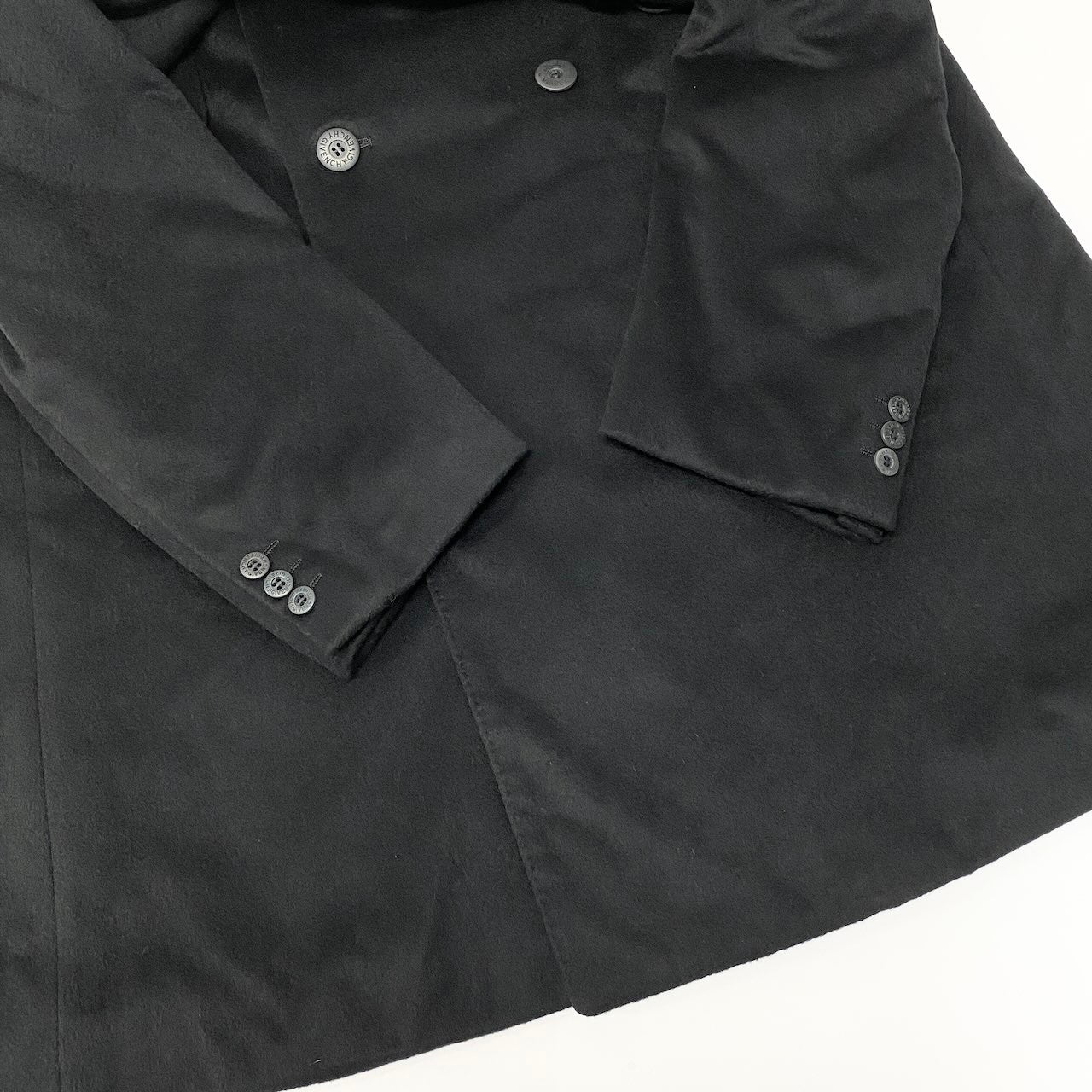 20c24 GIVENCHY ジバンシー ピーコート ロングコート カシミヤコート アウター ブラック カシミヤ100％ メンズ 男性用o07t
