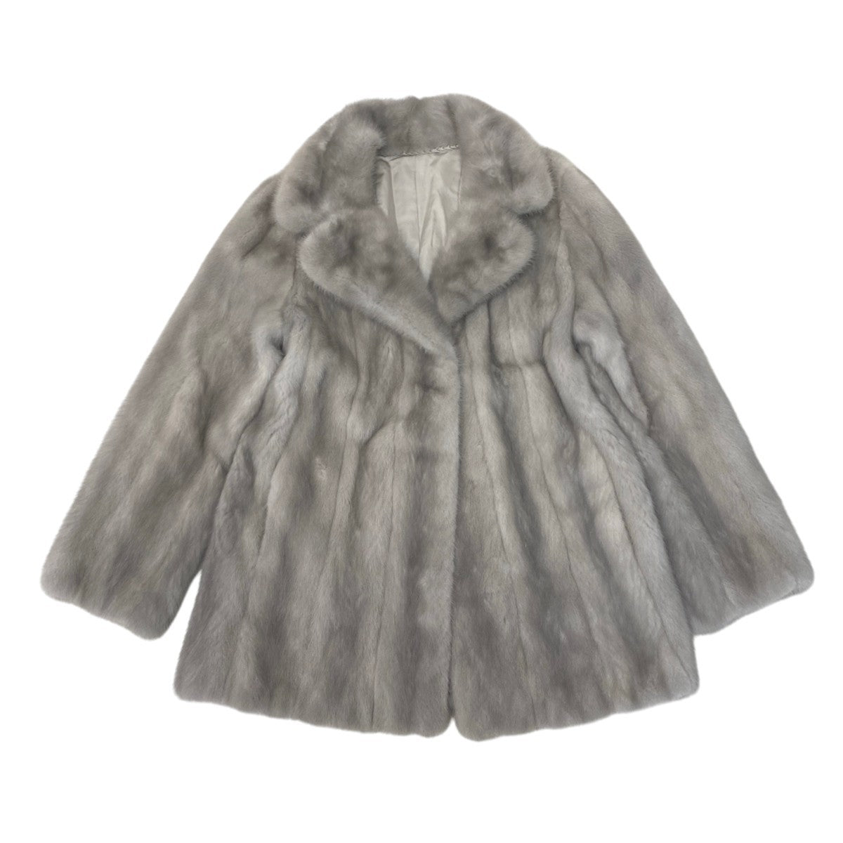 58i24 TAKAGI FUR サファイアミンク ファーコート サイズ9 シルバーグレー 本毛皮 Sapphire Mink Fur Coat リアルファーt18r