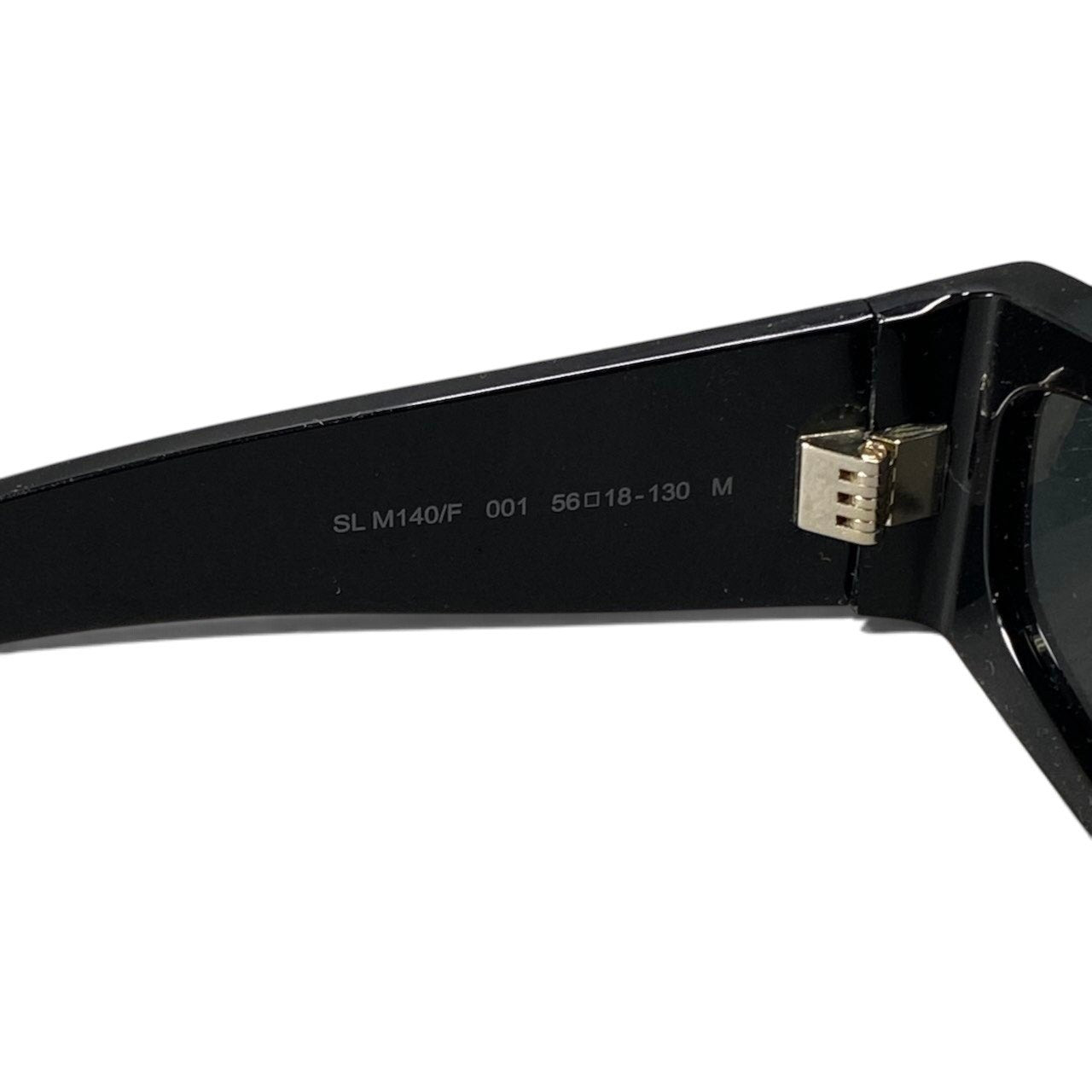 h12【極美品】SAINTLAURENT レクタンギュラーサングラス YSLロゴ SL M140/F 56□18-130 M ブラック アセテート ナイロン レディース 女性用k02i