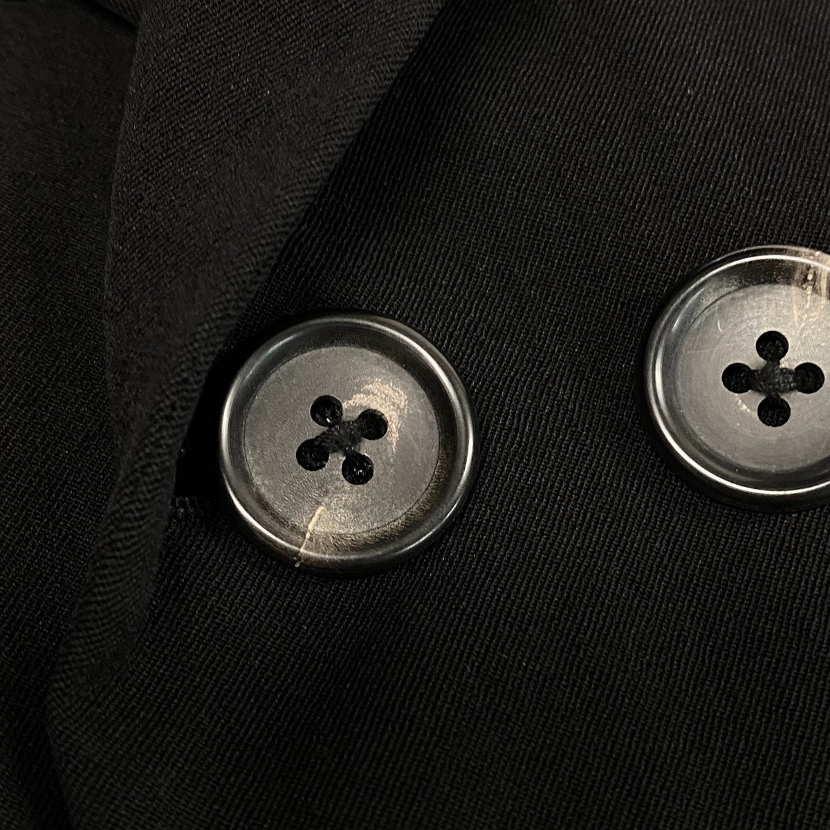 Mf29 Yohji Yamamoto ヨウジヤマモト ウールギャバジン テーラードコート Wool Gabardine Tailored Coat サイズM ブラックt18r