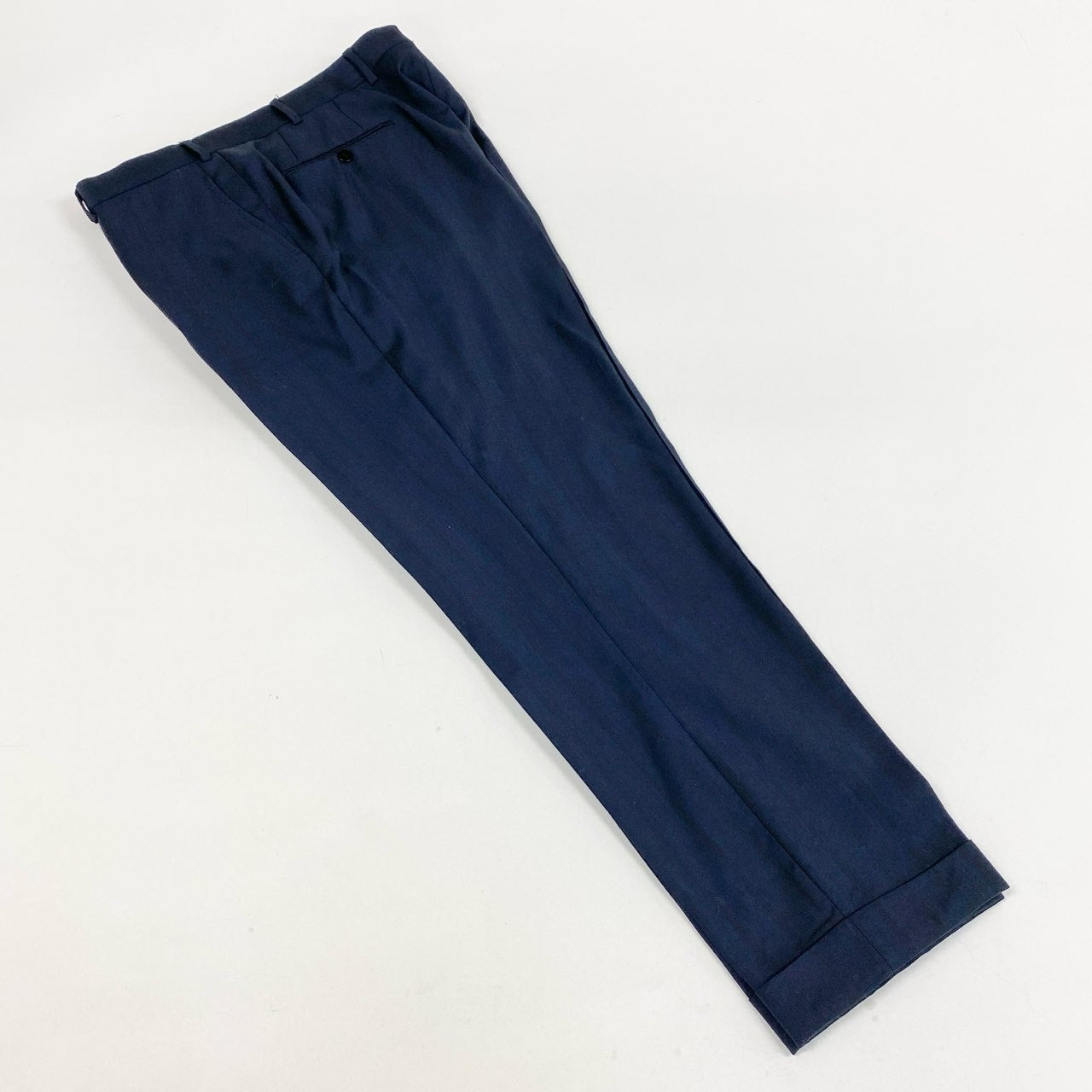 37L22 《美品》 ISAIA NAPOLI イザイア ナポリ シングルスーツ セットアップ テーラードジャケット スラックス 54 8R ネイビー ストライプ ウール SUPER180s メンズ 紳士服u02t