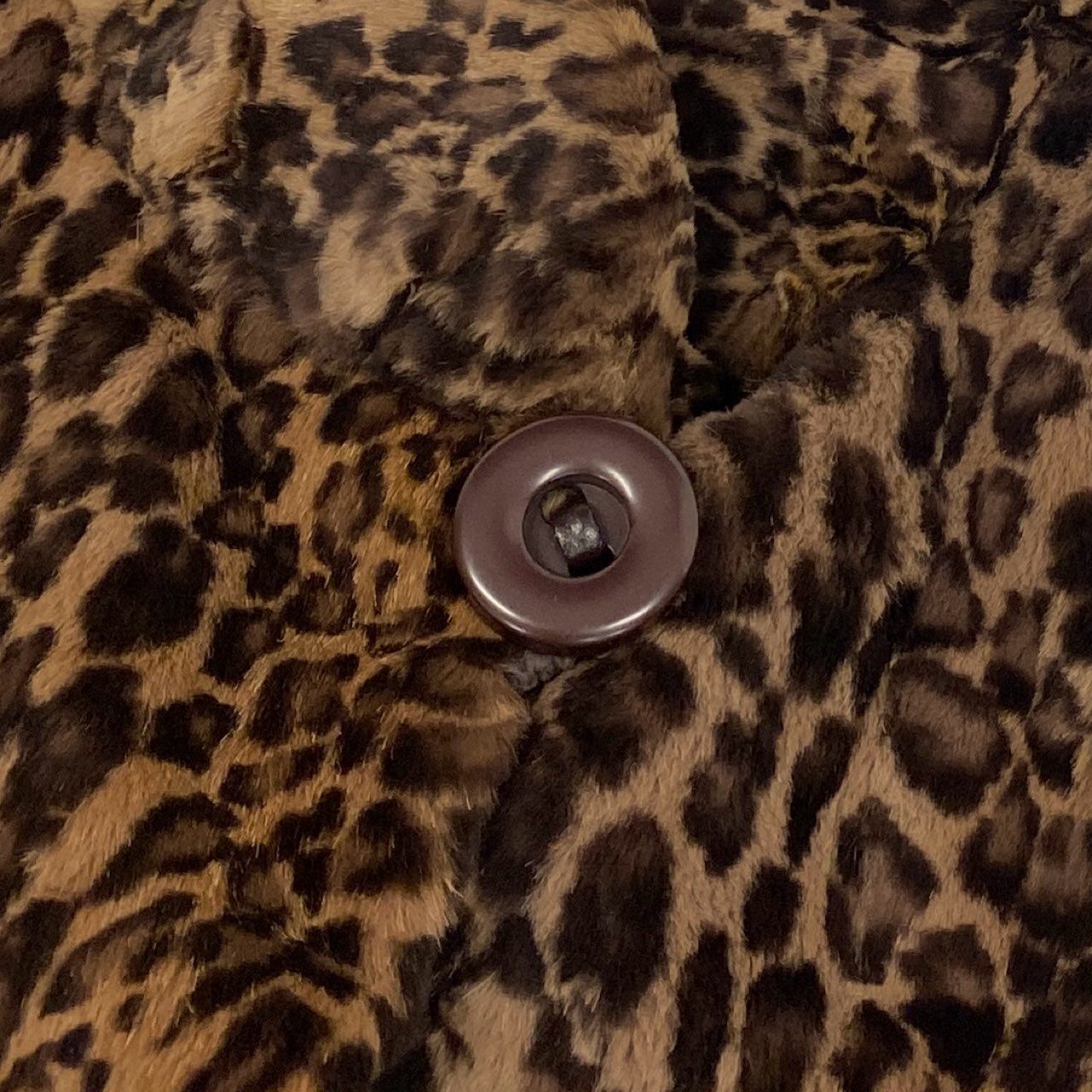 23a21 EMBA エンバ レオパード染め シェアードミンク ロングコート サイズF 茶系 本毛皮 Leopard Print Mink Fur Coatt18r