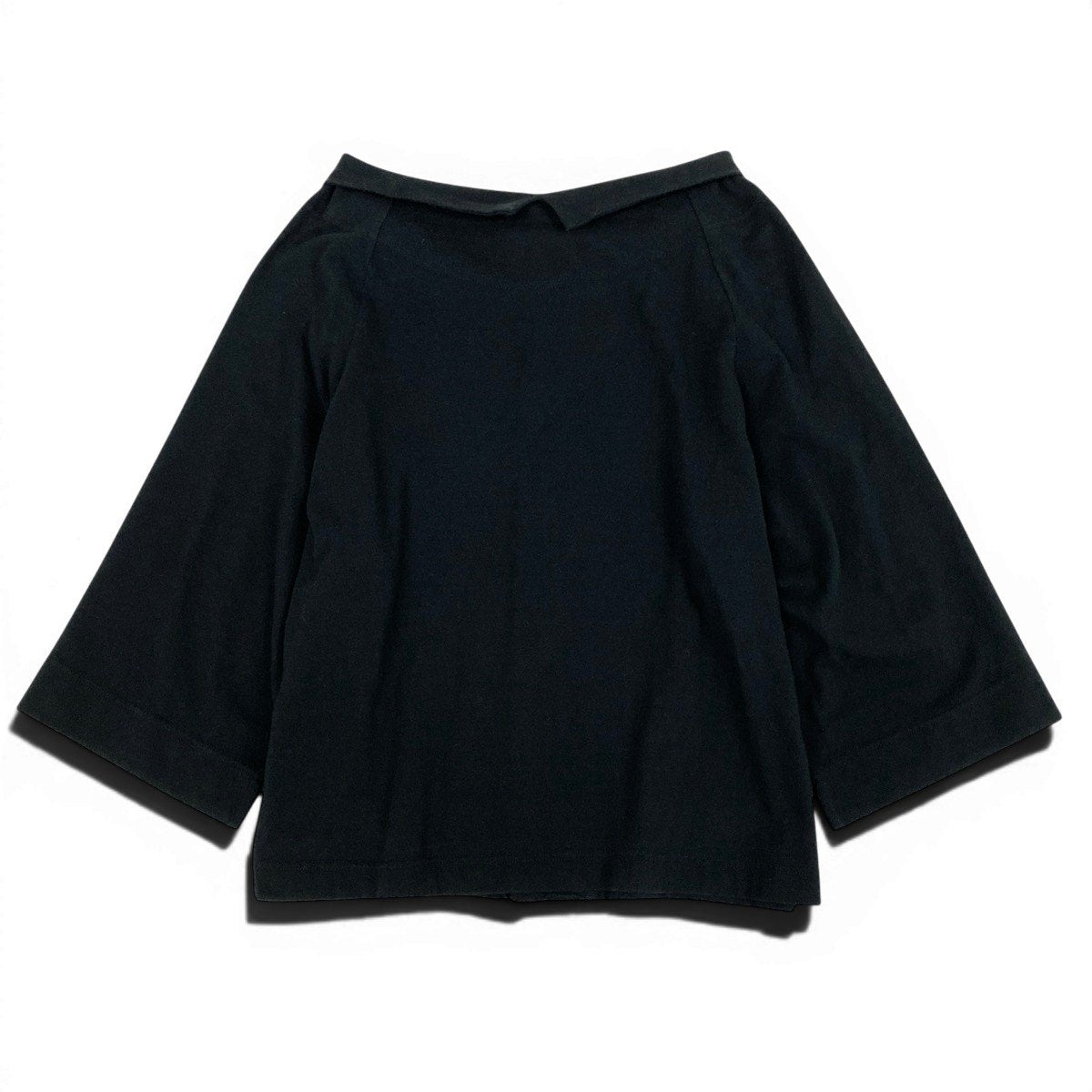 Ae28 Y`s ワイズ YOHJI YAMAMOTO ヨウジヤマモト ワイドスリーブ カーディガン サイズ2 ブラック コットン100％ レディース 女性服u02t