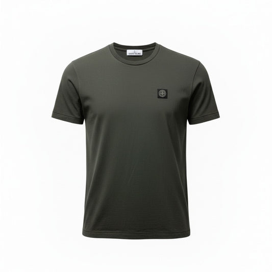 9c20 STONE ISLAND ストーンアイランド 2024 ロゴワッペン 半袖カットソー Tシャツ トップス XL グレー系 コットン メンズu02t