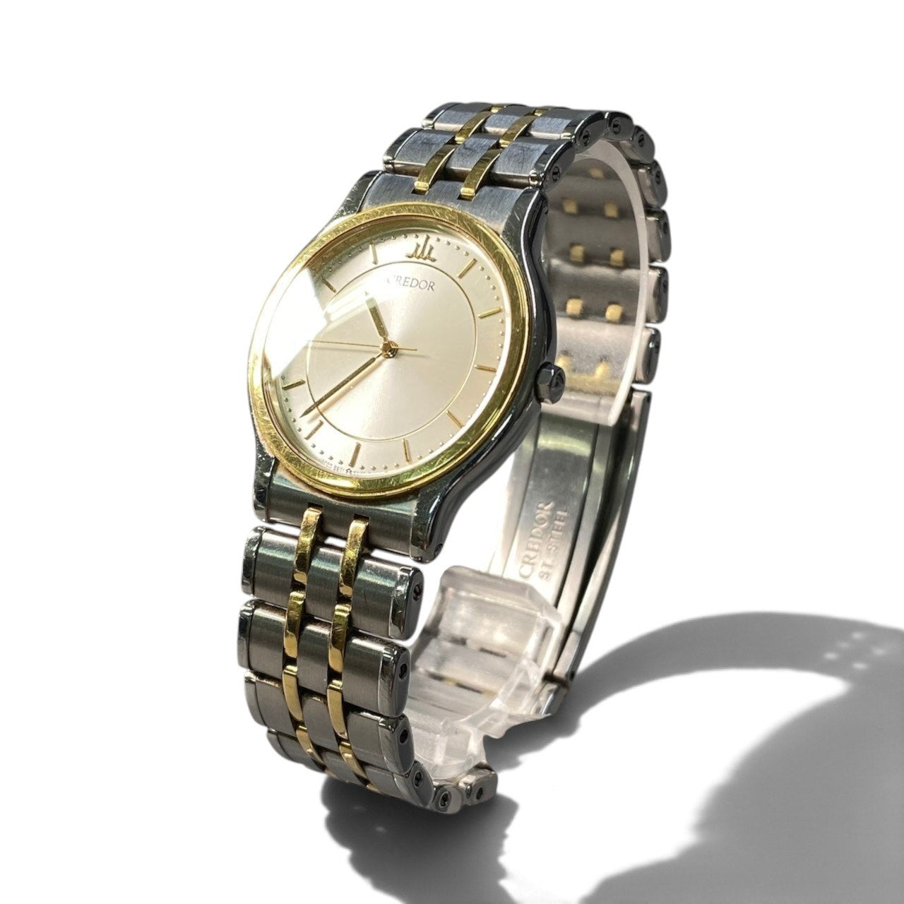 i10 SEIKO セイコー CREDOR 18KT クレドール 腕時計 9571-6020 ゴールド シルバー 稼働t18r
