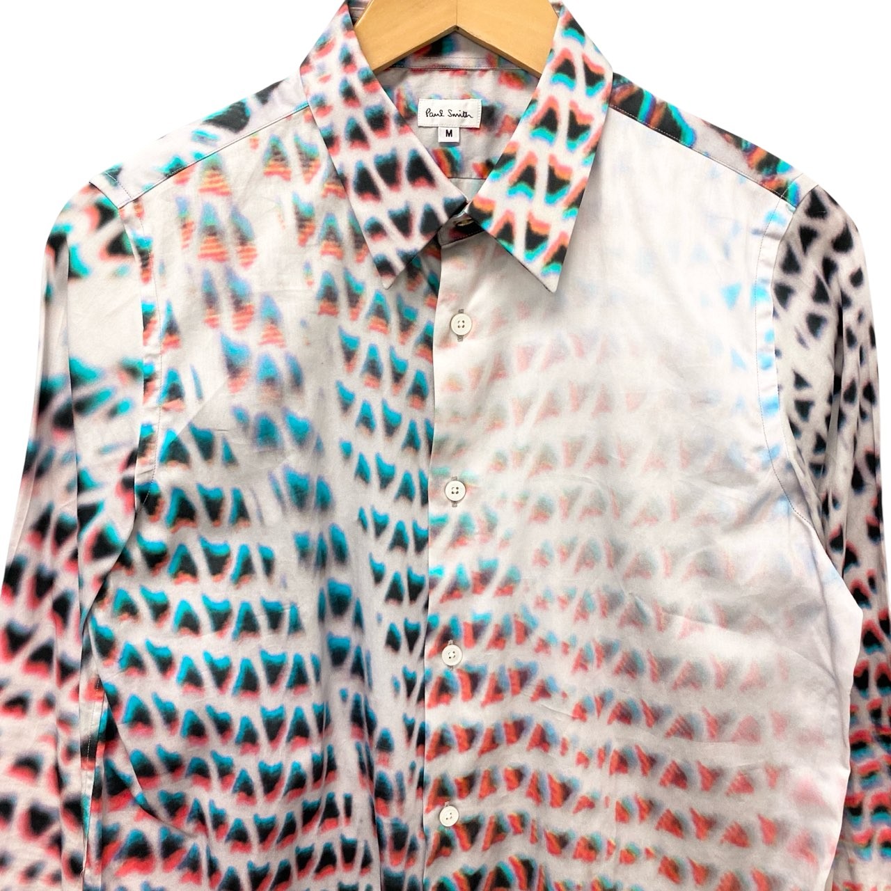 78b26 【美品】Paul Smith ポールスミス ロングスリーブ柄シャツ コットンシャツ 総柄 PM-CR-89994 Mサイズ マルチカラー コットン100％ メンズ 男性用u02t