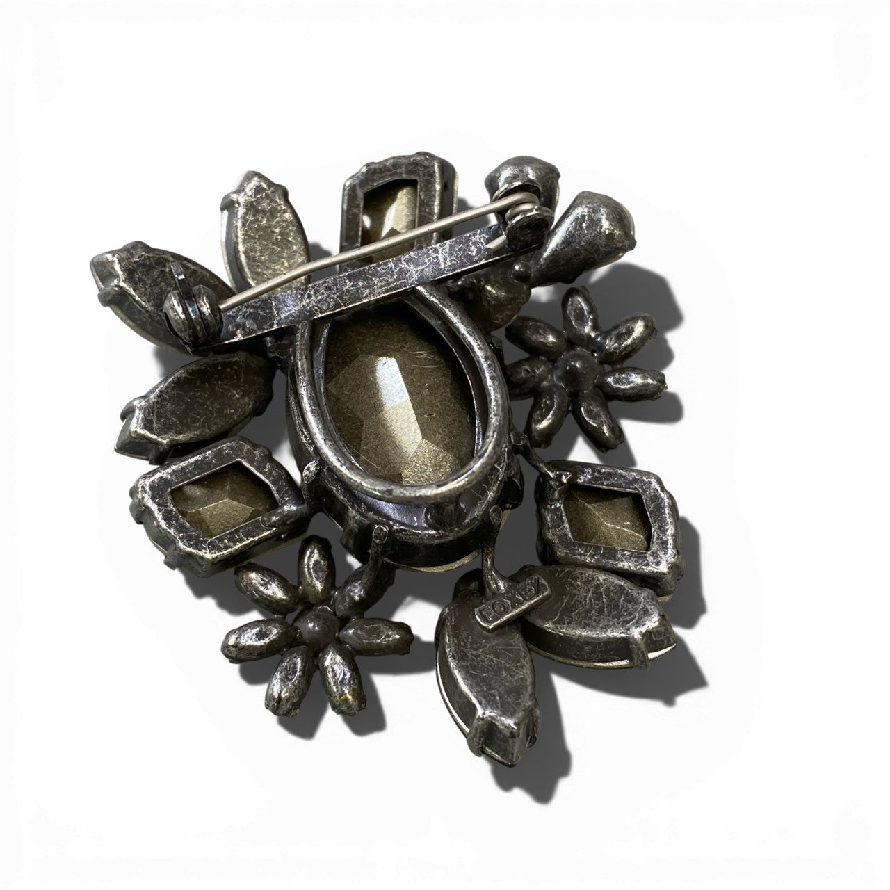 a5 FOXEY フォクシー ビジュー ブローチ ラインストーン アクセサリー フラワーモチーフ マルチカラー レディースk02i