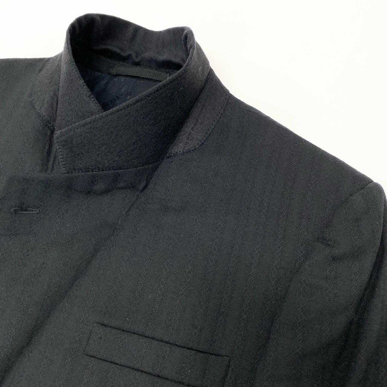 51Ⅼ2 VERSACE CLASSIC ヴェルサーチ クラシック ダブルブレスト スーツセットアップ 総柄 46 ブラック メンズu02t