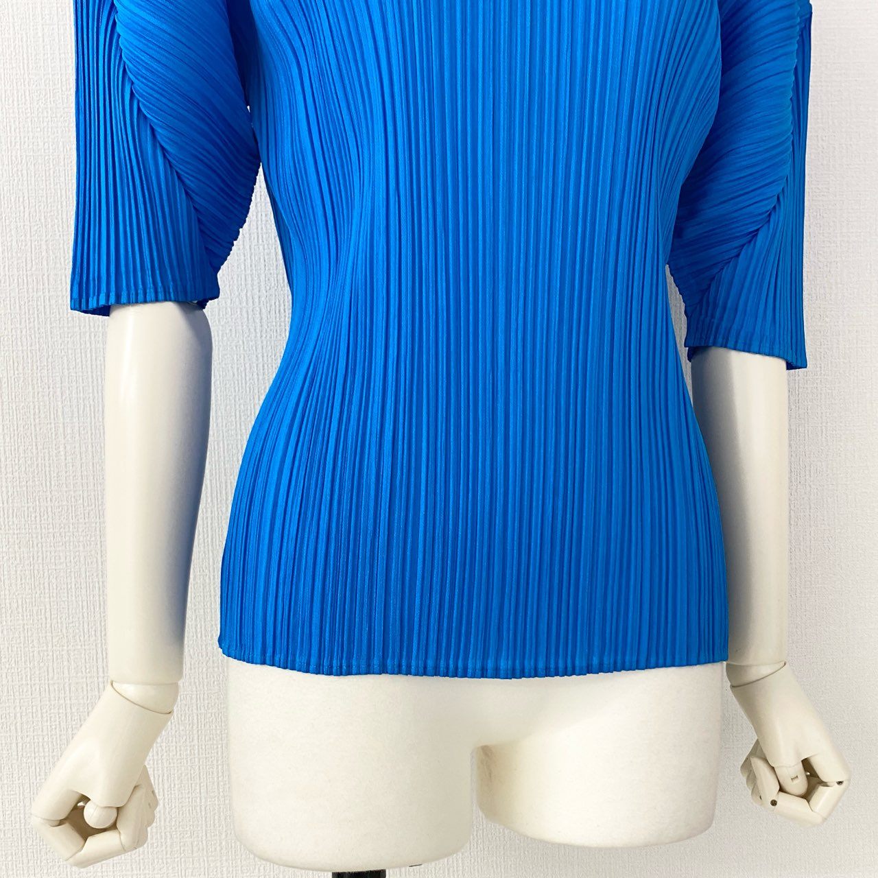 67d12-3 PLEATS PLEASE ISSEY MIYAKE プリーツプリーズ イッセイミヤケ 日本製 PP93-JK021 半袖プリーツカットソー ショートスリーブ トップス 3 ブルー MADE IN JAPAN