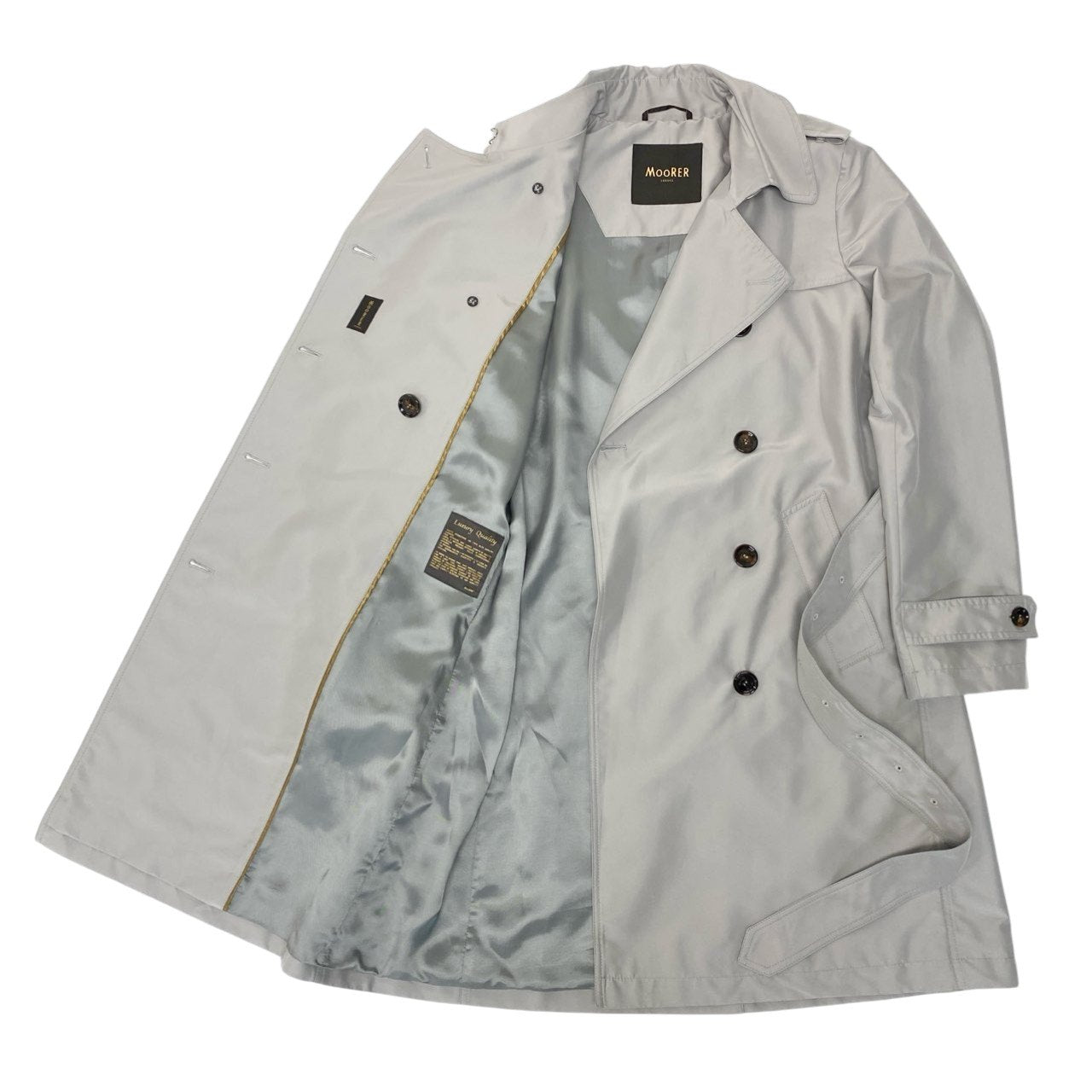 13c5 MOORER ムーレー トレンチコート スプリングコート サイズ42 グレー レディース 女性用 コートk02i
