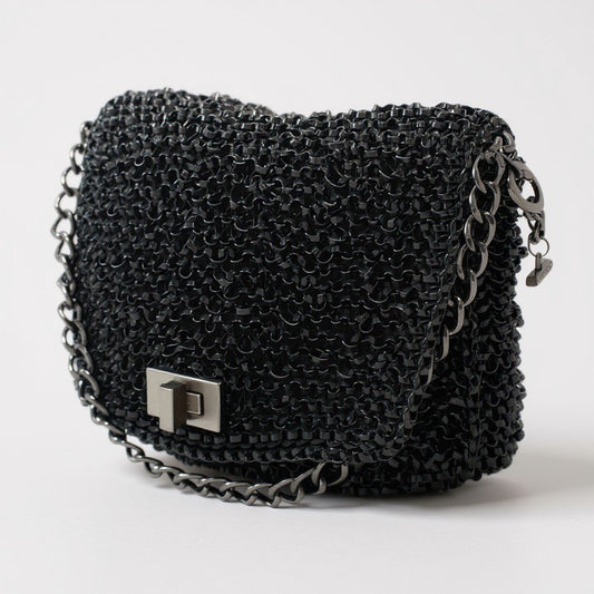 gk16《極美品》 ANTEPRIMA アンテプリマ ルッケット ワイヤー ハンドバッグ ブラック パーティーバッグ ポーチ 鞄 カバン セレモニーt18r