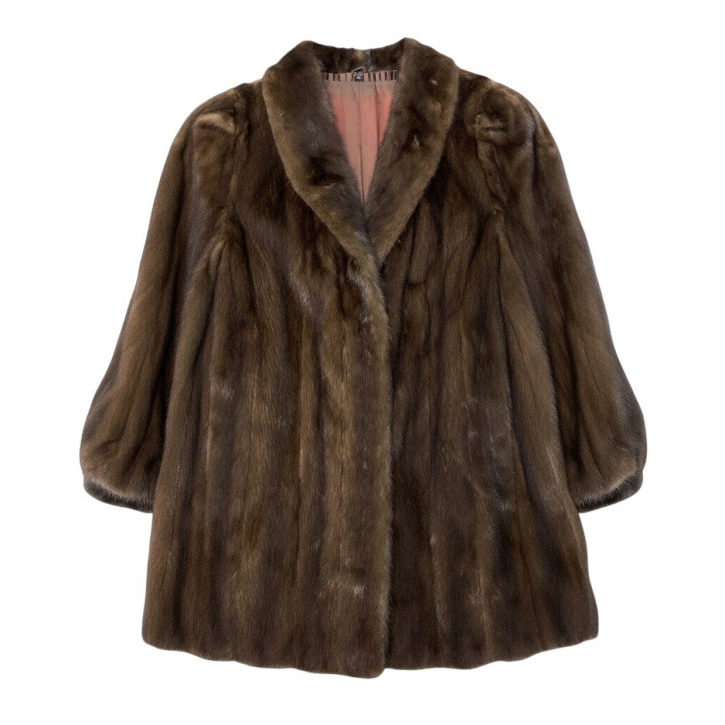 64h19 SAGA MINK サガミンク 銀サガ デミバフミンク ミンクコート ロングコート FREE ブラウン ミンクファー Mink Fur Coatu02t