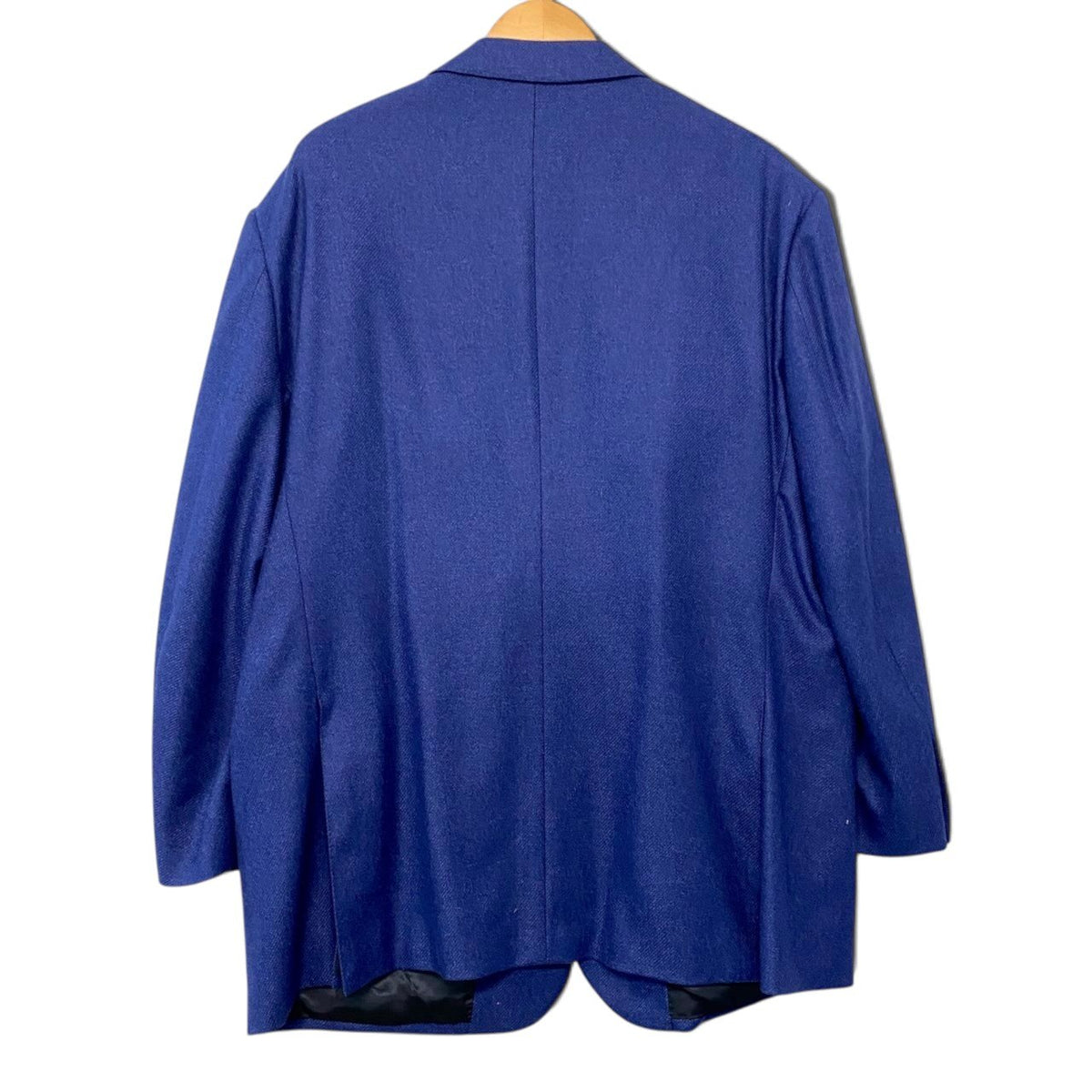 67i14 《美品》 Aquascutum アクアスキュータム テーラードジャケット 総カシミヤ 大きいサイズ フォーマル 日本製  114 4L ブルー メンズ 男性用u02t