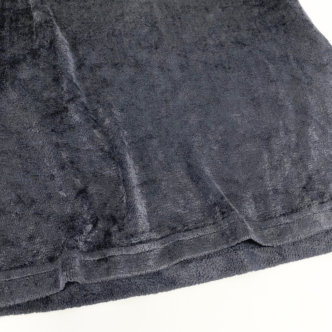 e8 FENDI 半袖ベロアTシャツ VネックロゴTシャツ トップス イタリア製 40サイズ ブラック系 レディース 女性用ta1