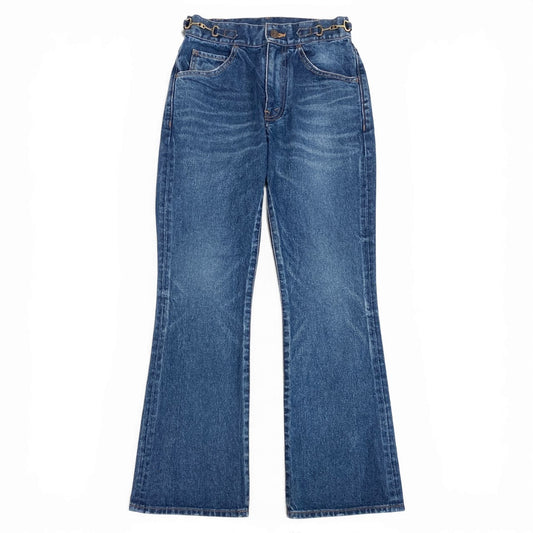 10a13 CELINE セリーヌ フレアデニム ジーンズ トリンオフ インディゴ レディース 女性用 N551 861N 08SS 26 コットン100％o07t