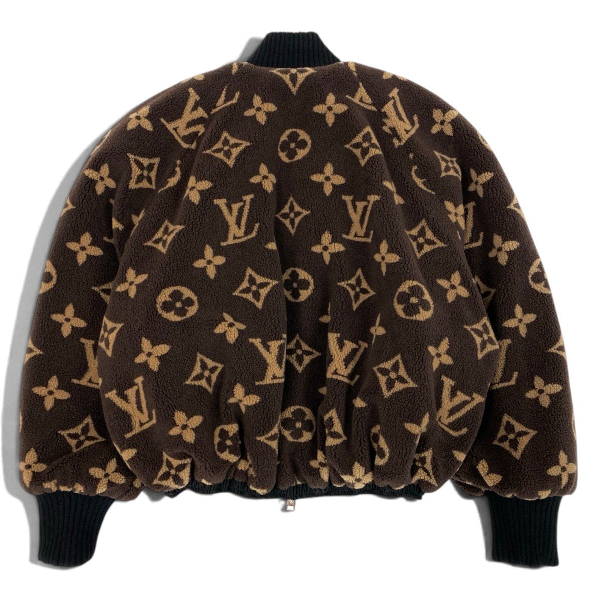 Ii4 【新品保管品】LOUIS VUITTON リバーシブル モノグラム ボアジャケット 36サイズ ブラウン レディース 女性用u02t