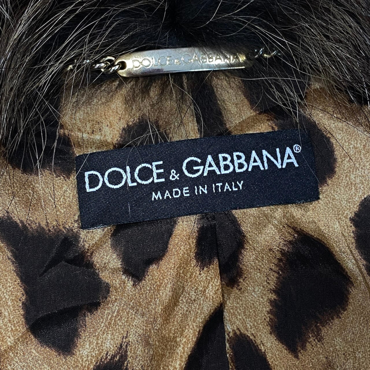 i20 DOLCE＆GABBANA ジャケットコート ラクーンファー イタリア製 40サイズ ダークブラウン レディース 女性用u02t