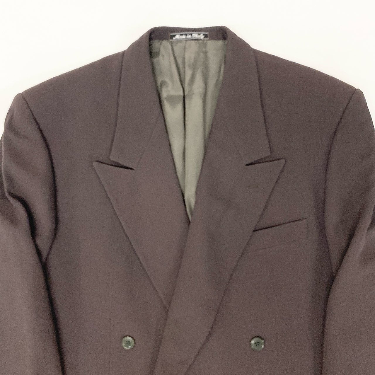 6k1 GIORGIO ARMANI LE COLLEZIONI ジョルジオアルマーニ イタリア製 テーラードジャケット ダブルブレスト ウールブレンド フォーマル メンズ 紳士服 40 ブラウンo07t