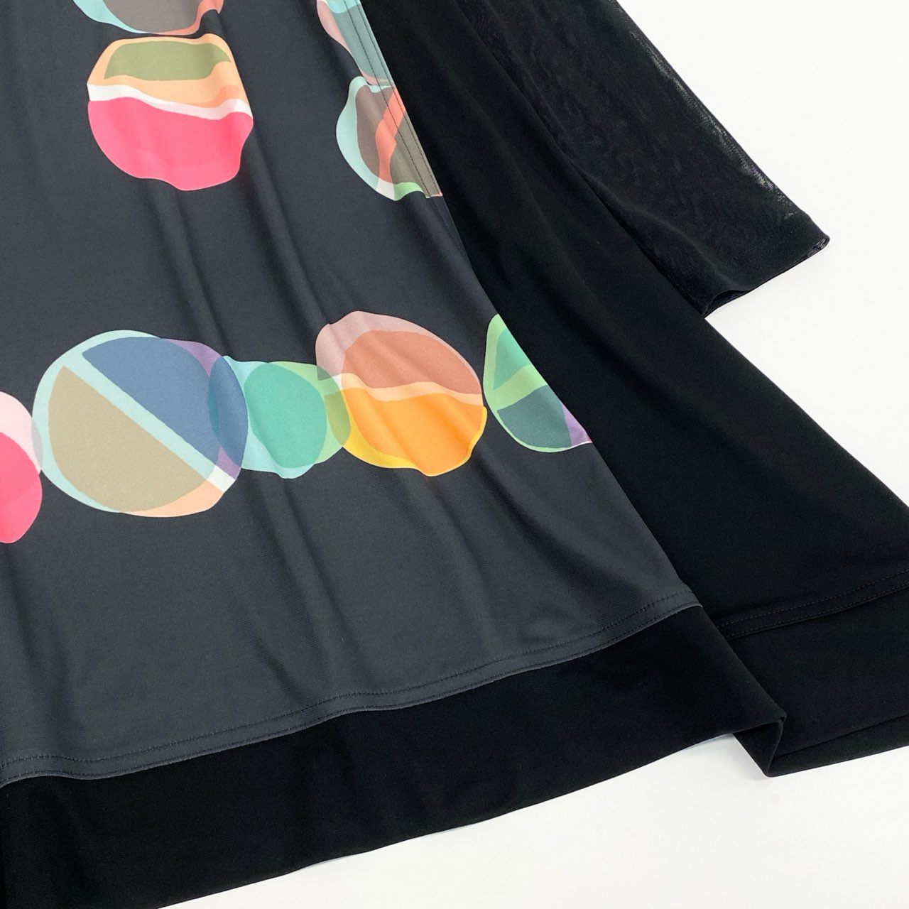 38k26 《美品》 TOKUKO 1er VOL トクコプルミエヴォル ロングワンピース シアースリーブ メッシュ切替 レディース 女性用 9 ブラックu02t