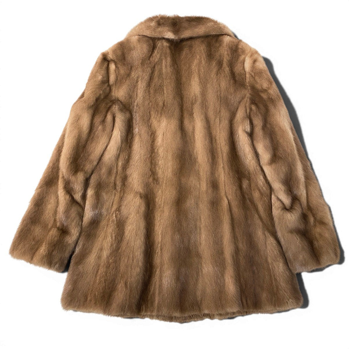 92h8 パステルミンク ファーコート サイズ9 茶系 本毛皮 Pastel Mink Fur Coat リアルファー 柔らか◎t18r