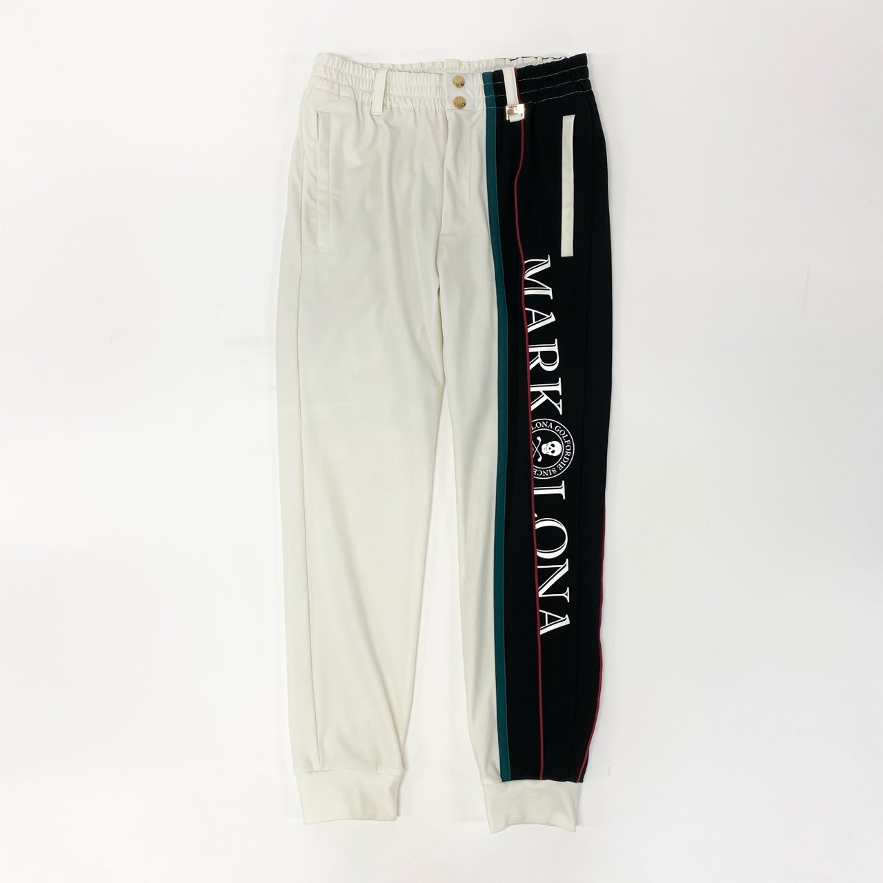 59k1 MARK＆LONA マークアンドロナ Viper Jersey Jogger ジョガーパンツ ロゴプリント ボトムス MLM-4C-AT06 44 ホワイト メンズo07t