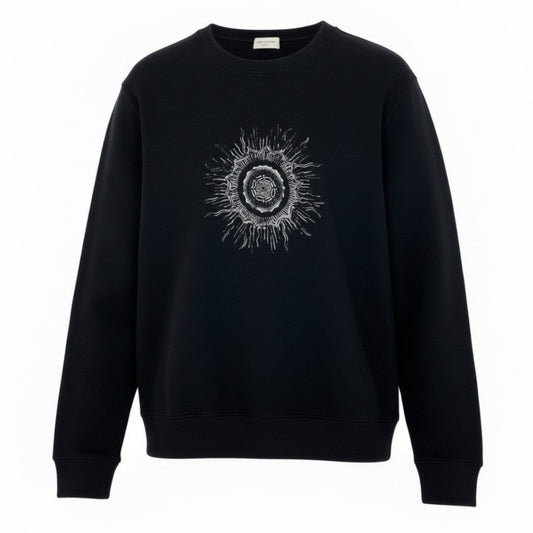 K11c20 SAINT LAURENT PARIS サンローラン フロントロゴ スウェット トレーナー 551630 S ブラック メンズsn1