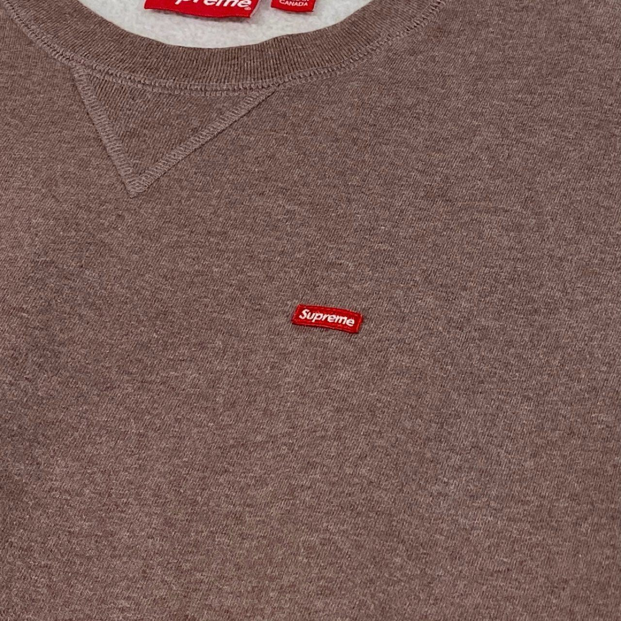 78a19 Supreme シュプリーム 23aw Small Box Crewneck スモール ボックス クルーネック スウェット 裏起毛 トレーナー メンズ XL ヘザーモーブu02t