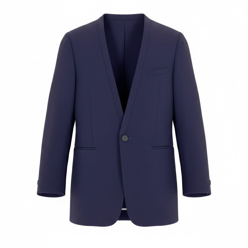 84e29【美品】 OVERCOAT オーバーコート 23ss Collerless Single Breasted Jacket カラーレス シングルジャケット S23J014-DWT 00 ネイビー メンズ 紳士服u02t