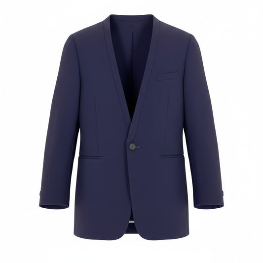 84e29【美品】 OVERCOAT オーバーコート 23ss Collerless Single Breasted Jacket カラーレス シングルジャケット S23J014-DWT 00 ネイビー メンズ 紳士服u02t