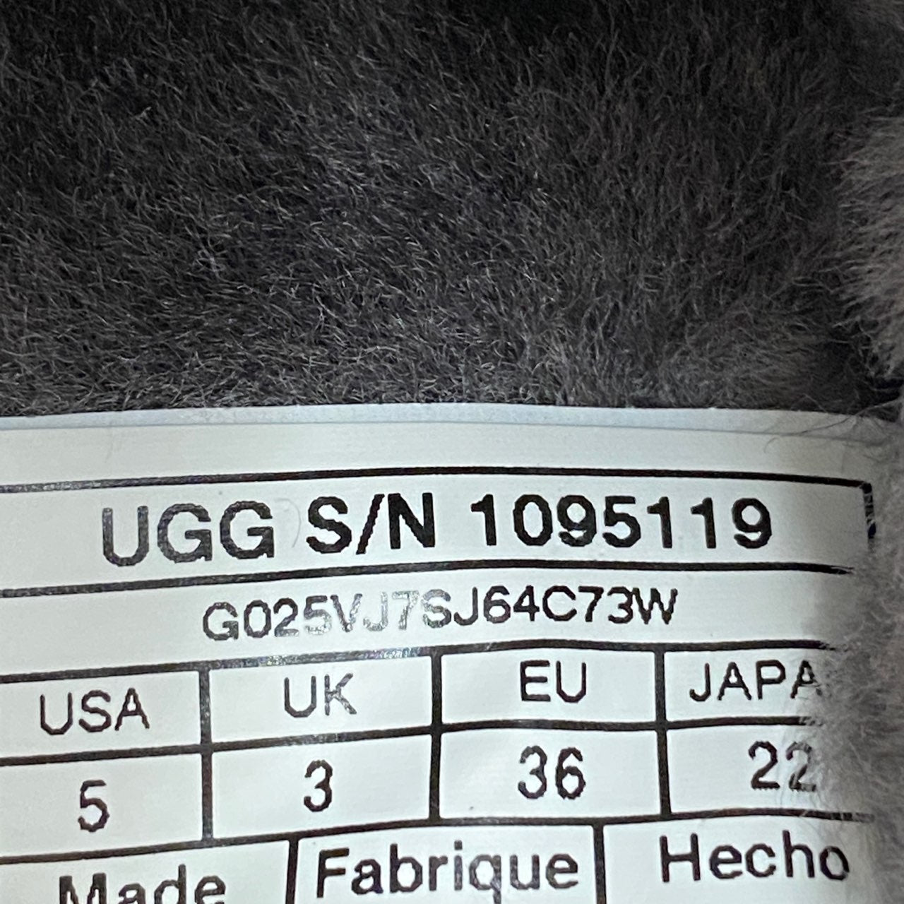 5L6  《美品》 UGG アグ ボアサンダル フラッフイヤースライド 22 グレー チャコール レディース シューズ かかとゴム