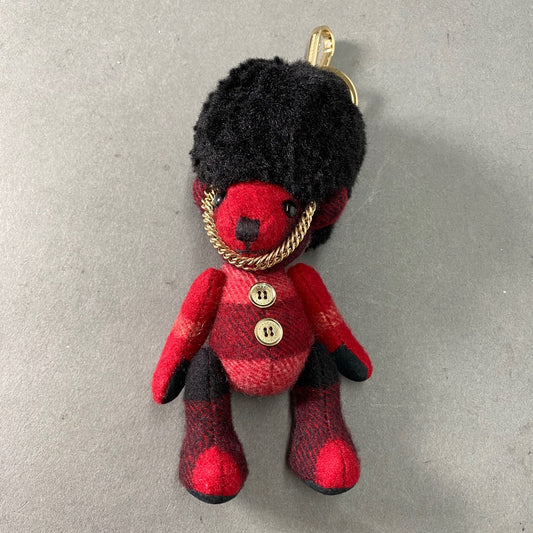 A23 《美品》 BURBERRY バーバリー THE GUARDSMAN THOMAS BEAR CHARM ガードマン トーマス ベアーチャーム レッド キーホルダー