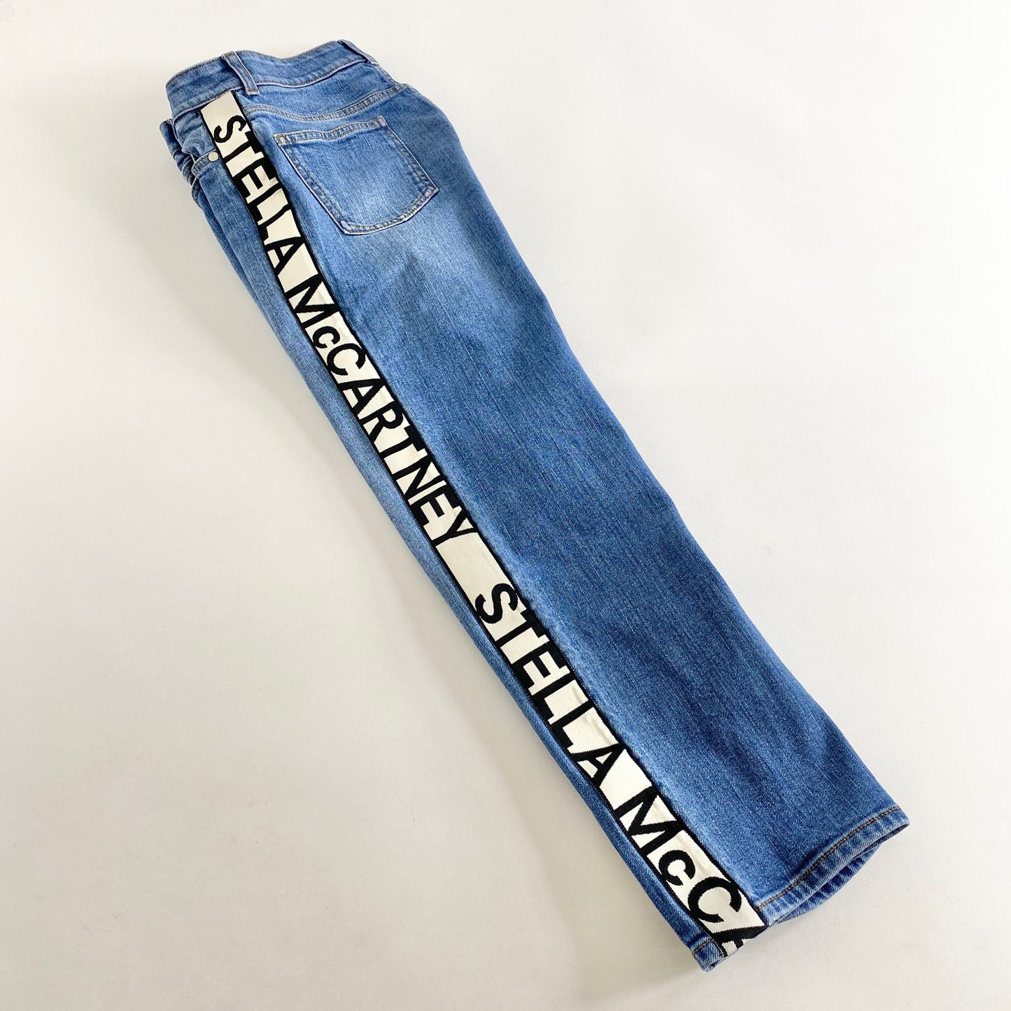 45L2 STELLA McCARTNEY ステラマッカートニー サイドロゴライン ストレッチデニムパンツ 24 インディゴ ジーンズ DENIM PANTS 伸縮性◎