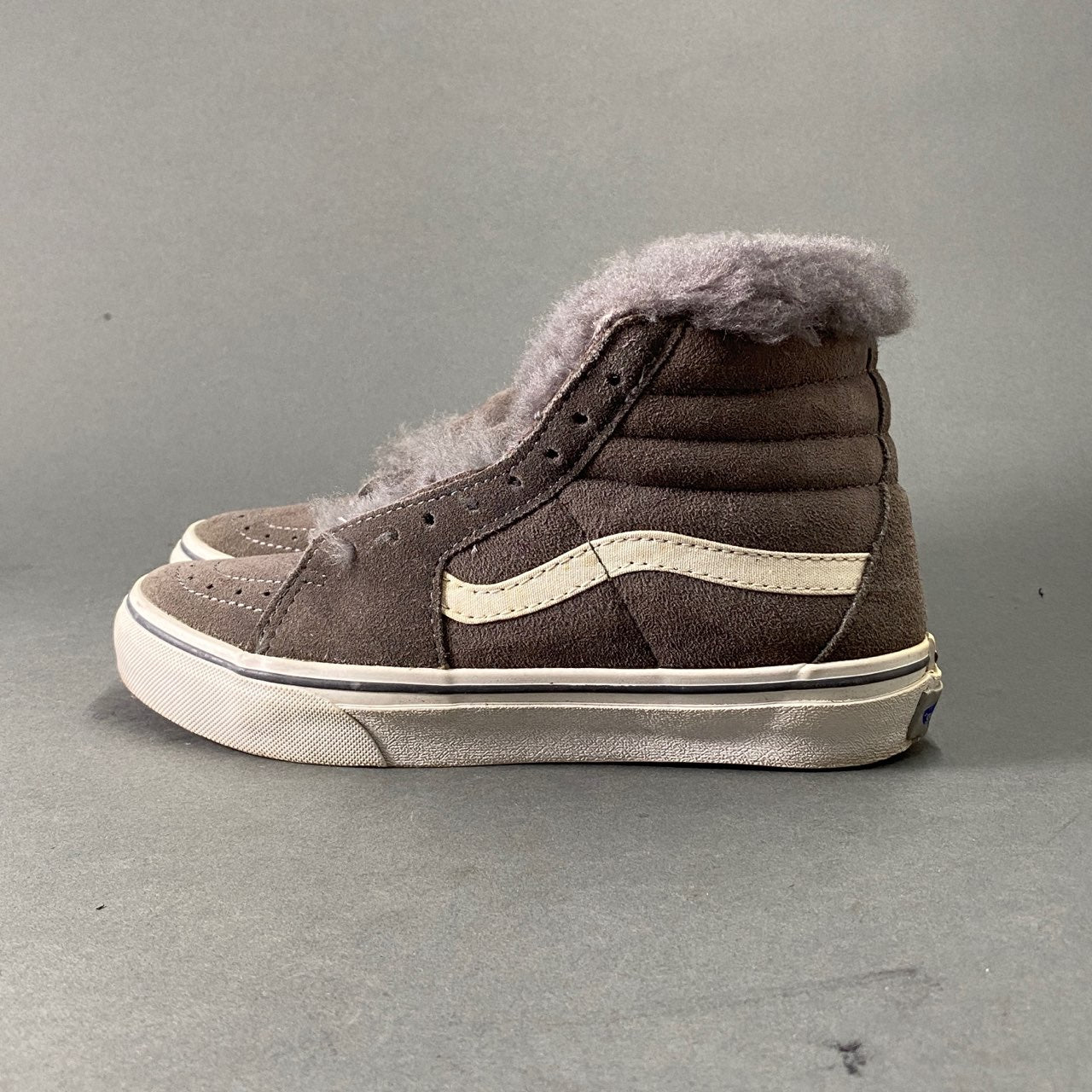 3L10 VANS バンズ × SACAI サカイ ハイカットボアスニーカー 24cm グレー ムートン スウェードレザー シューレースレス