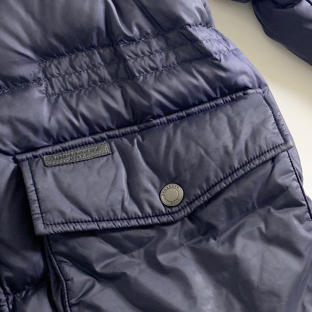 18b3 BURBERRY BRIT バーバリー ブリット ダウンコート S ネイビー アウター ダウンジャケット GOOSE DOWN COAT