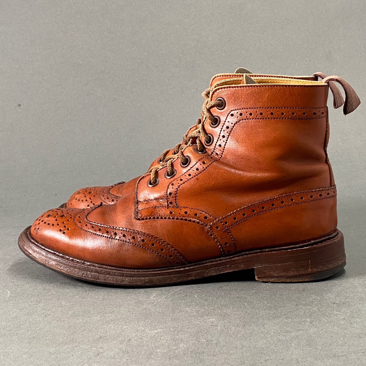 2L26 Tricker’s トリッカーズ 5180 モールトン カントリーブーツ 5 ブラウン レザー ウイングチップ MALTON COUNTRY BOOT シューズ