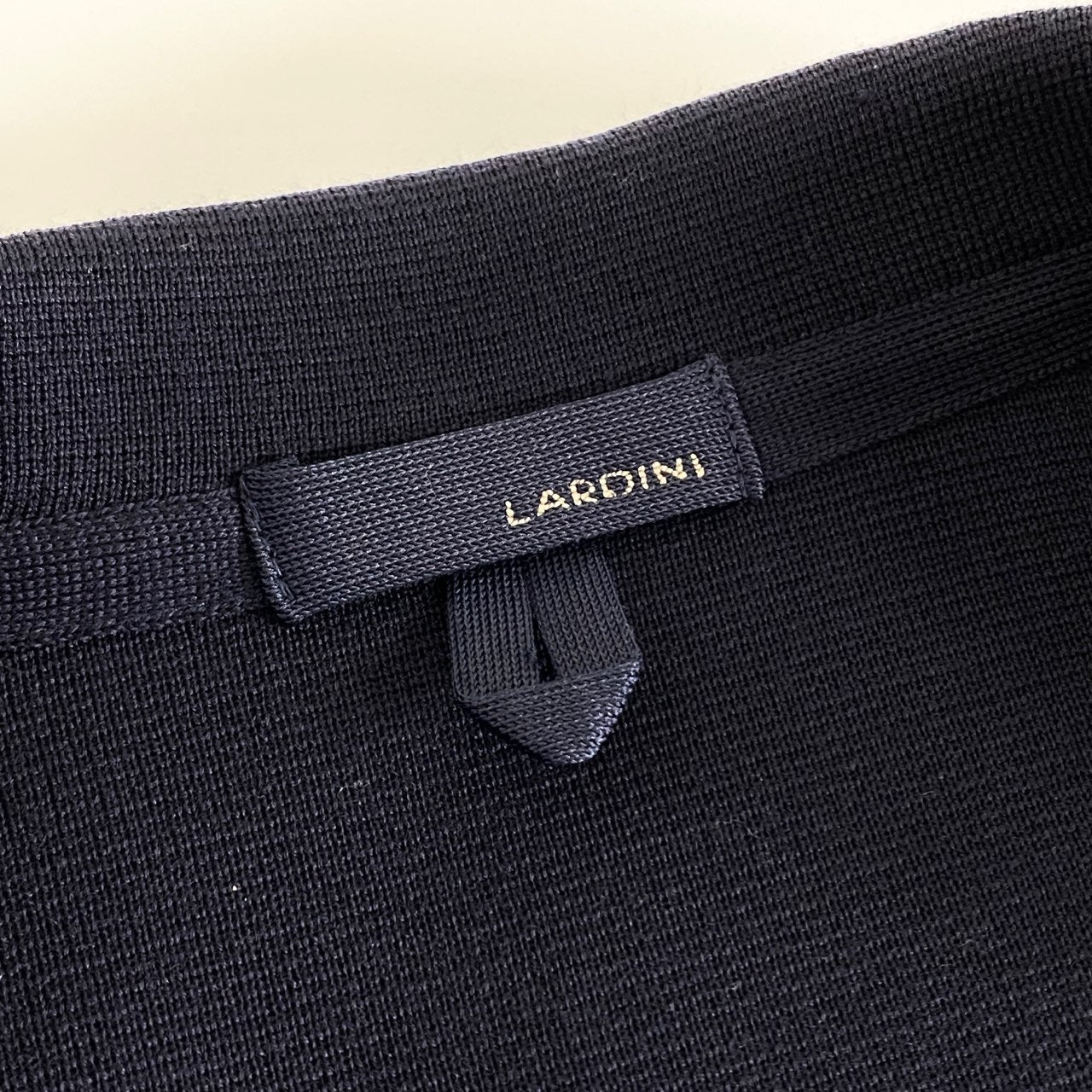 54A15 《美品》 LARDINI ラルディーニ ダブルニットジャケット S ネイビー ダブルブレスト テーラード イタリア製 ブレザー 紺ブレ