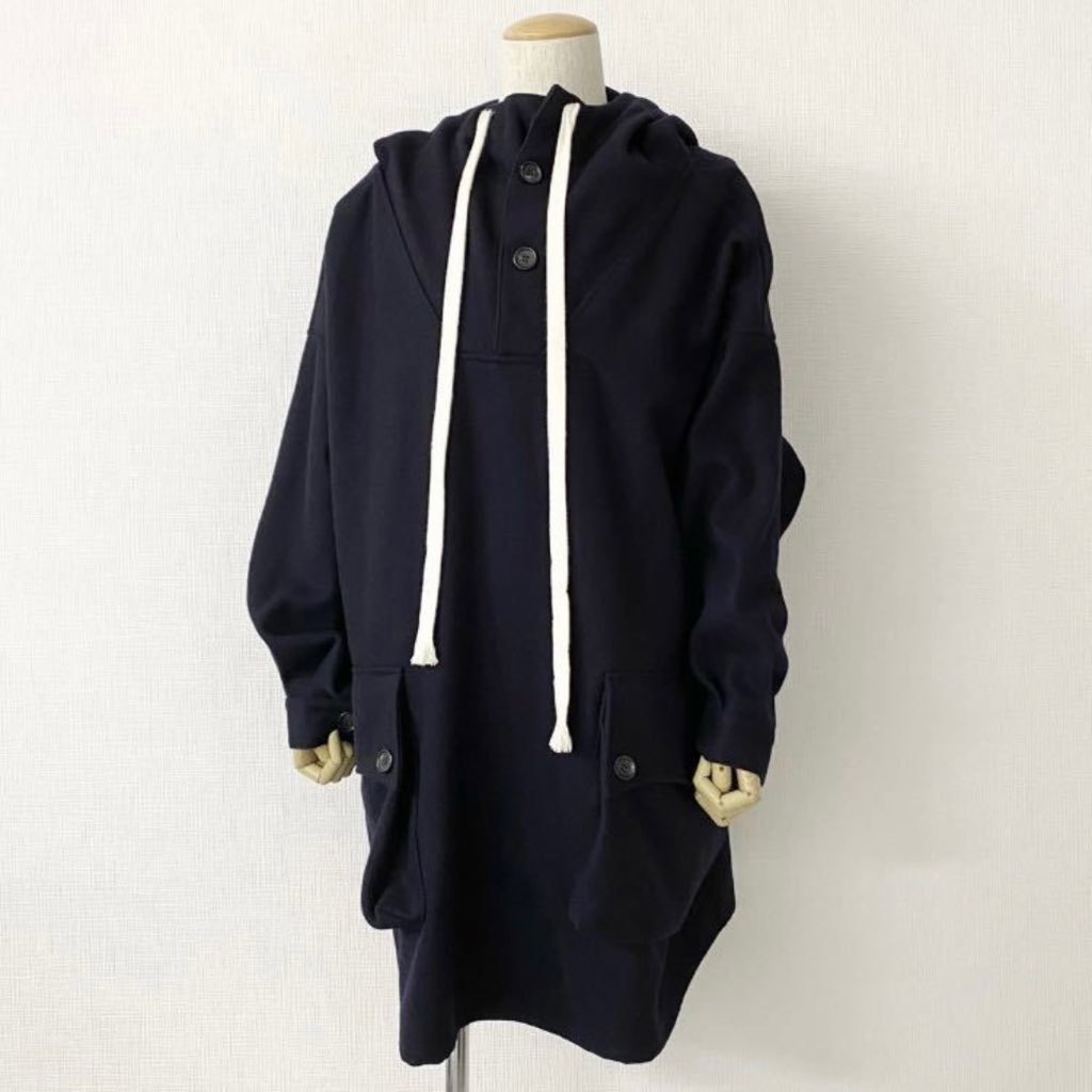 66j29 《美品》 SOUMO ソウモ ANORAK OVER JACKET アノラック オーバージャケット プルオーバー 10C-SJ-001 02 ネイビー メンズ 男性用