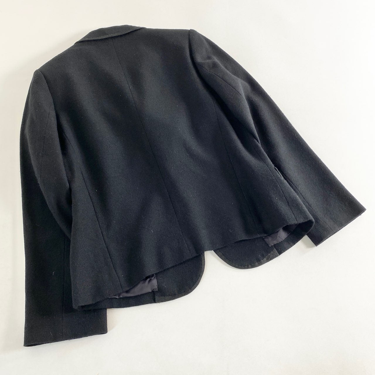 39L10《美品》Yohji Yamamoto ヨウジヤマモト スナップボタンテーラードジャケット 1 ブラック 日本製 ブレザー 羽織