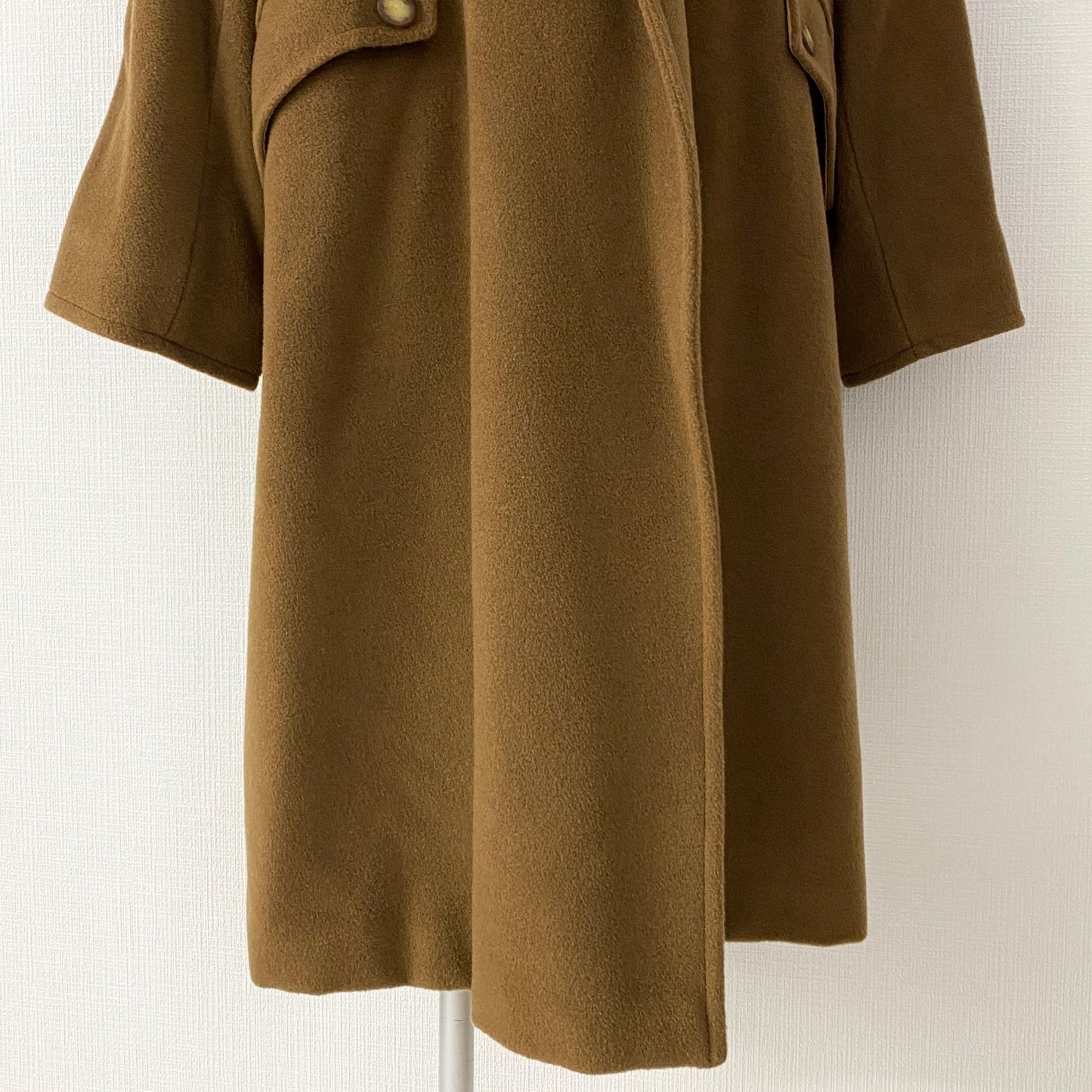 55k21《美品》Max Mara マックスマーラ カシミヤ混 ビッグカラーコート 42 キャメル アウター 羽織 上着