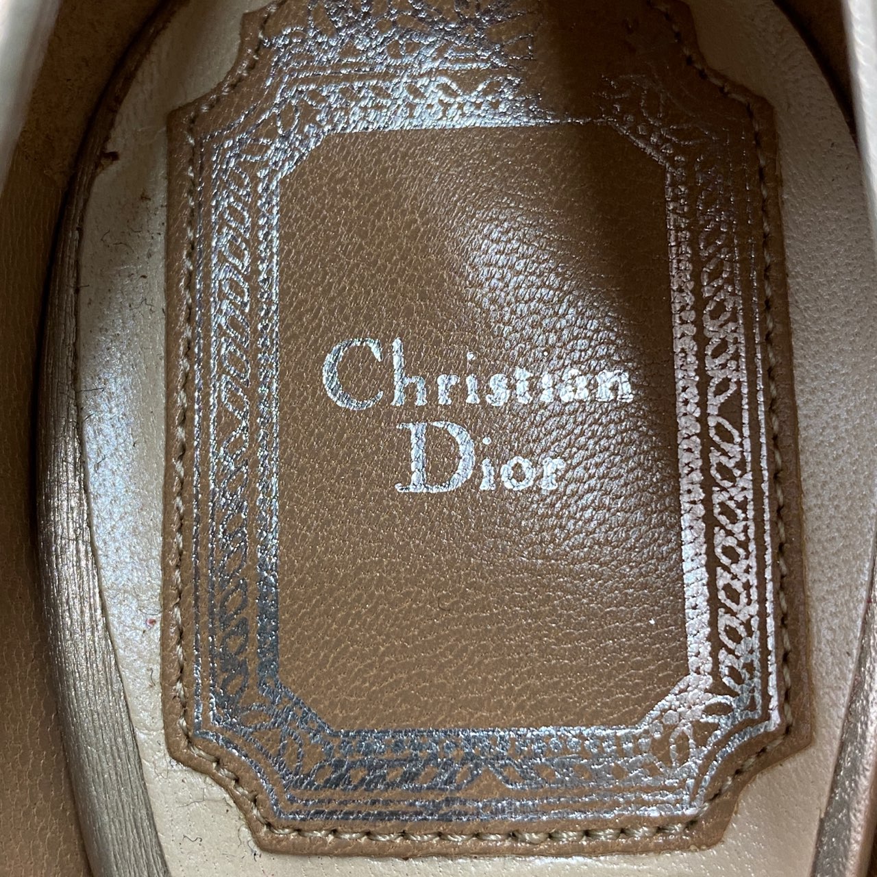 10L6 イタリア製 Christian Dior クリスチャンディオール パンプス 35 1/2 シャンパンゴールド レディース ディオール ピンヒール ハイヒール