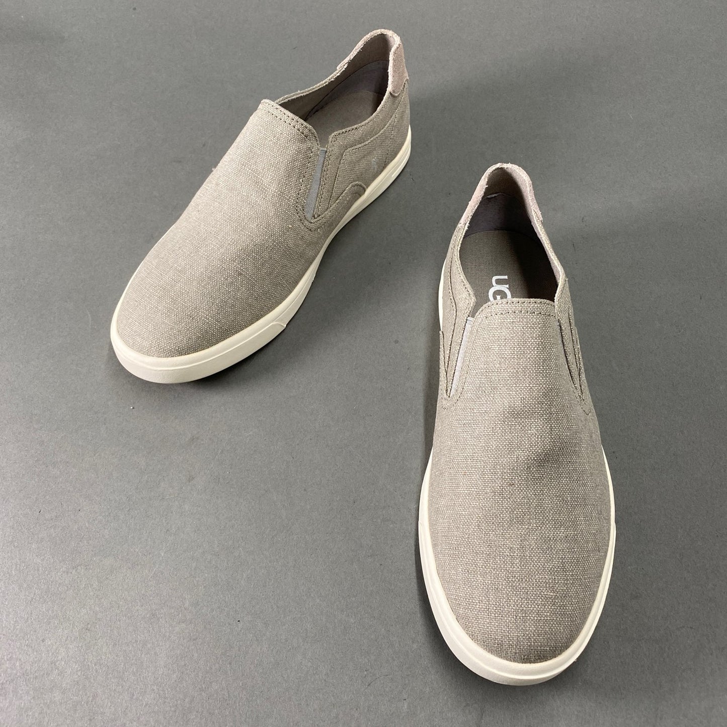 2L23 UGG アグ M TOBIN CANVAS スリッポン スニーカー 27cm グレー キャンバス 箱付き シューズ