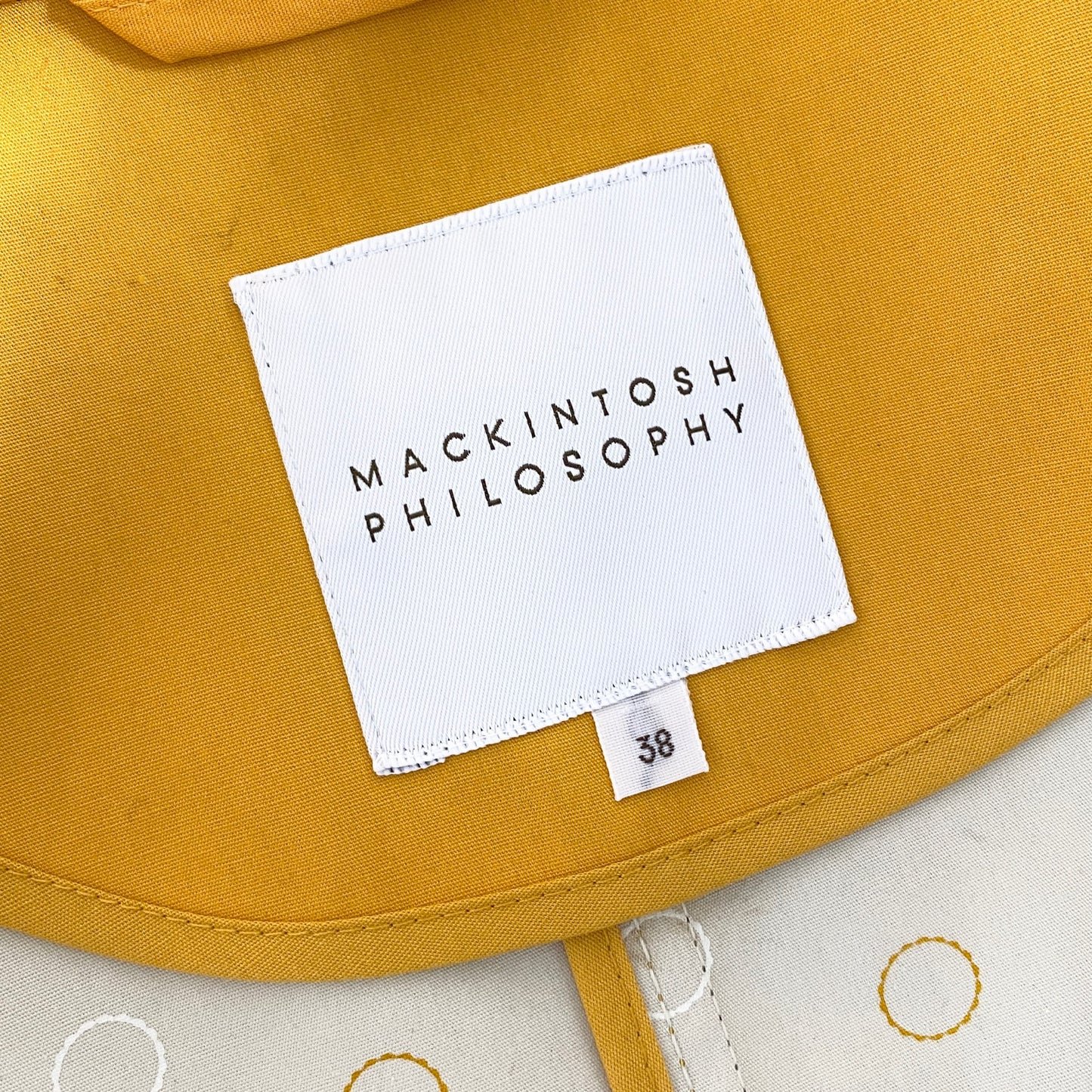 47A26 日本製 MACKINTOSH PHILOSOPHY マッキントッシュフィロソフィー スプリングコート フード取り外し可能  H5A03-700-60 サイズ38 イエロー レディース 女性用