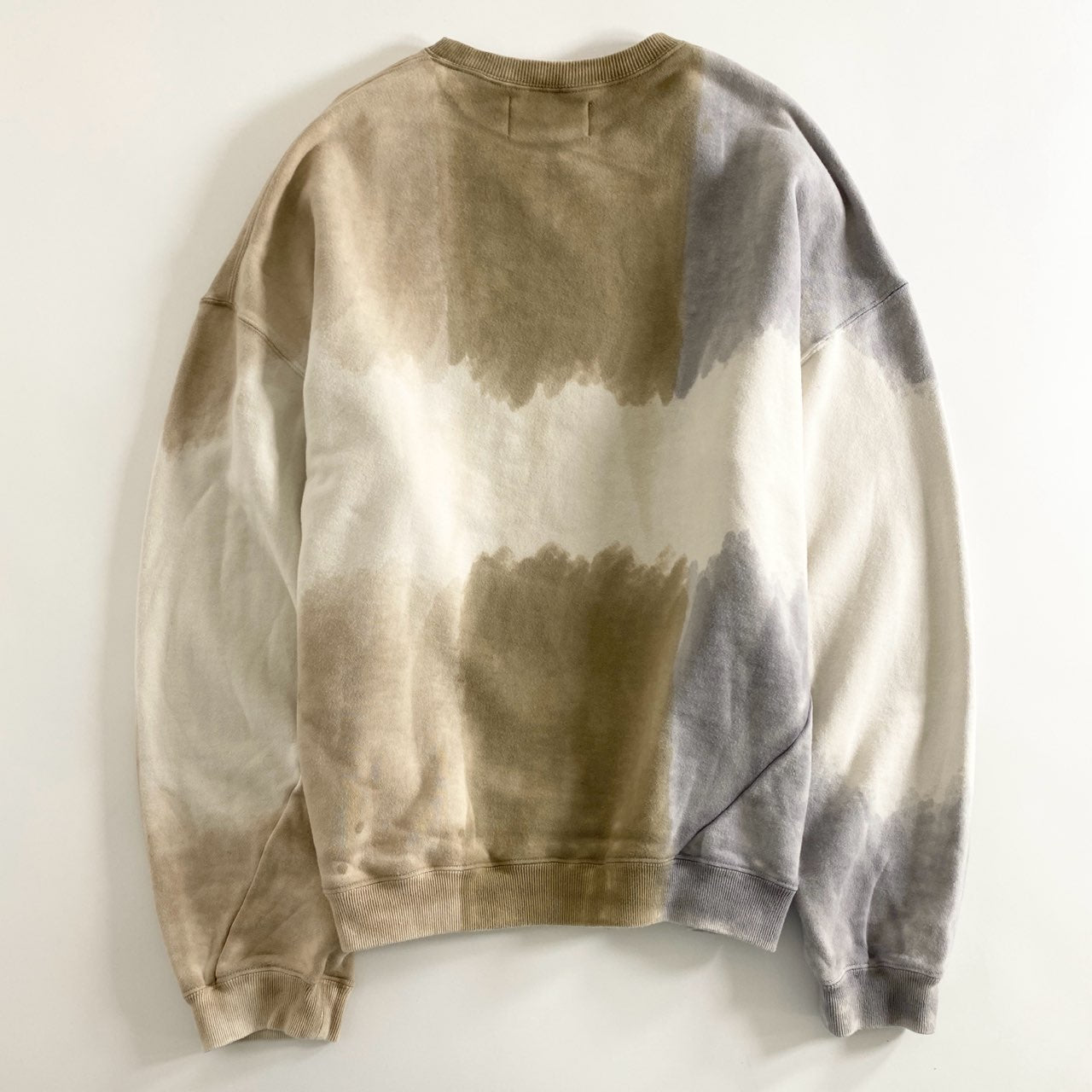 24M5 《美品》 NOMA t.d. ノーマティーディー Twist 3dye Sweat タイダイスウェットトップ サイズ3 ベージュ トレーナー 染め