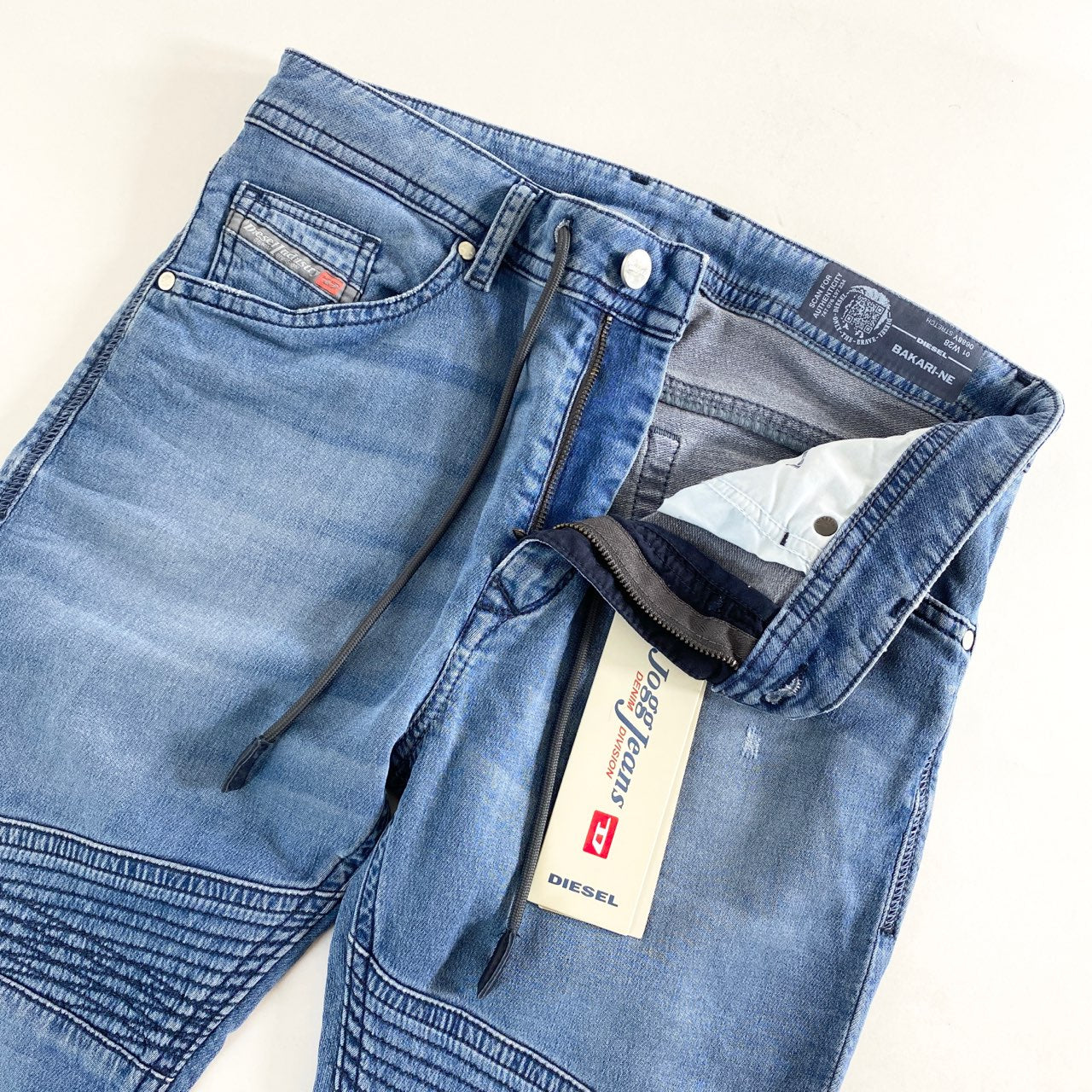 9L10《未使用》定価\46,200 DIESEL ディーゼル Jogg Jeans BAKARI-NE スウェットデニムパンツ W28 インディゴ ジーンズ DENIM タグ付き