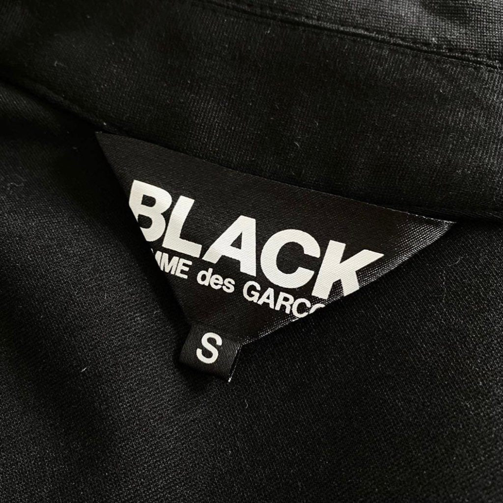 39g19 《美品》 BLACK COMME des GARCONS ブラック コムデギャルソン 変形 ダブルジャケット S ブラック 半袖