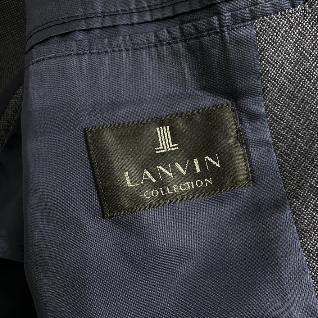 57b12-1 《美品》 大きいサイズ LANVIN COLLECTION ランバン コレクション ブルゾン ジップアップジャケット サイズ52 ネイビー メンズ 紳士服