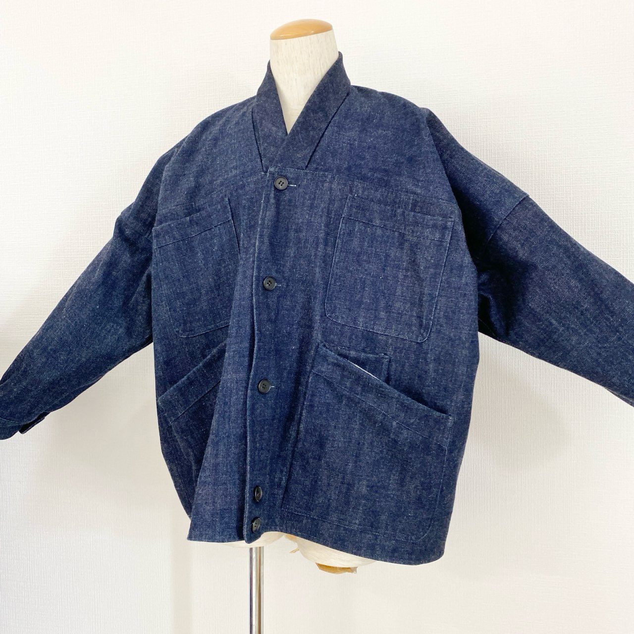 24c12 日本製 O PROJECT オープロジェクト SELVEDGE DENIM WORKWEAR JACKET デニム ワークジャケット Mサイズ インディゴブルー コットン MADE IN JAPAN