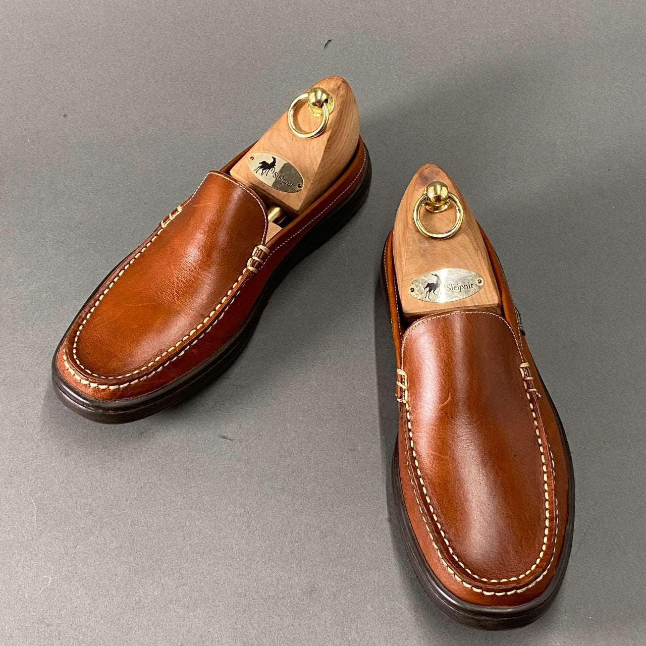 1L10 Paraboot パラブーツ BAHAMAS バハマ サンダル 6 1/2(25～25.5cm相当) ブラウン レザー スリッポン スニーカー シューズ