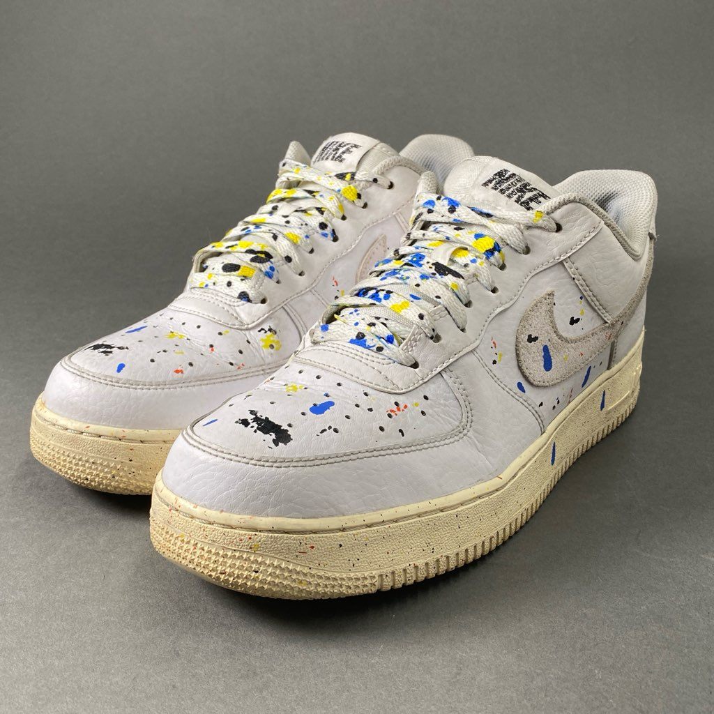 5c5 NIKE ナイキ Air Force 1 07 LV8 Paint Splatter エアフォース ペイントスプラッター スニーカー 28cm ホワイト シューズ